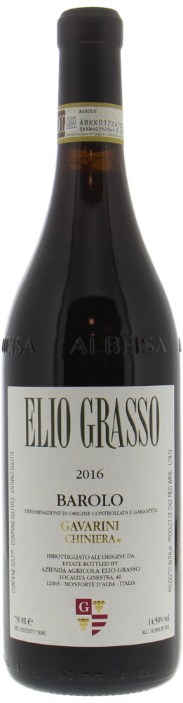 Italiaanse rode wijn : Elio Grasso Monforte d'Alba Gavarini Chiniera Barolo DOCG 2016