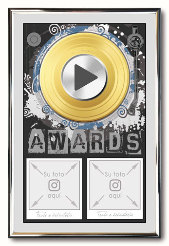 Digital Awards Nº3, Selecciona color del disco:: ORO, Selecciona color de fondo: Negro