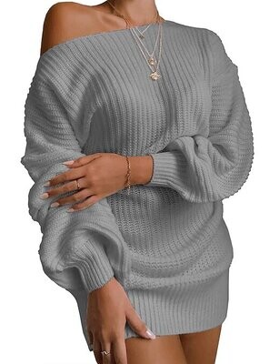 Women's Sweater Jumper Dress Short Mini