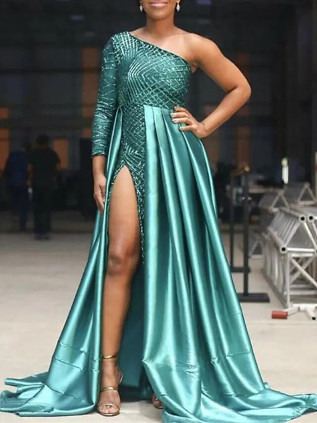 Women's Party Dress Maxi long Dress, Color: Green