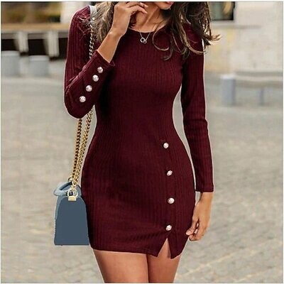 women's knitted dress long sweater dress
