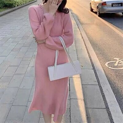 Women's Sheath Dress Midi Dress Pink Beige Long