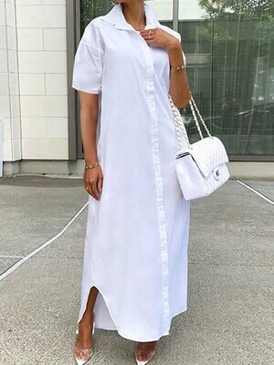 Women's Shirt Dress Maxi long Dress