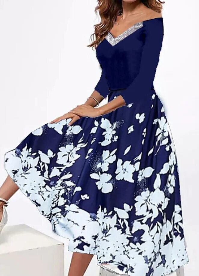 Women's A Line Dress Midi Dress