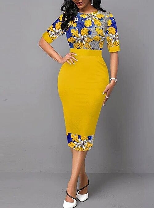 Women's Sheath Dress Knee Length Dress