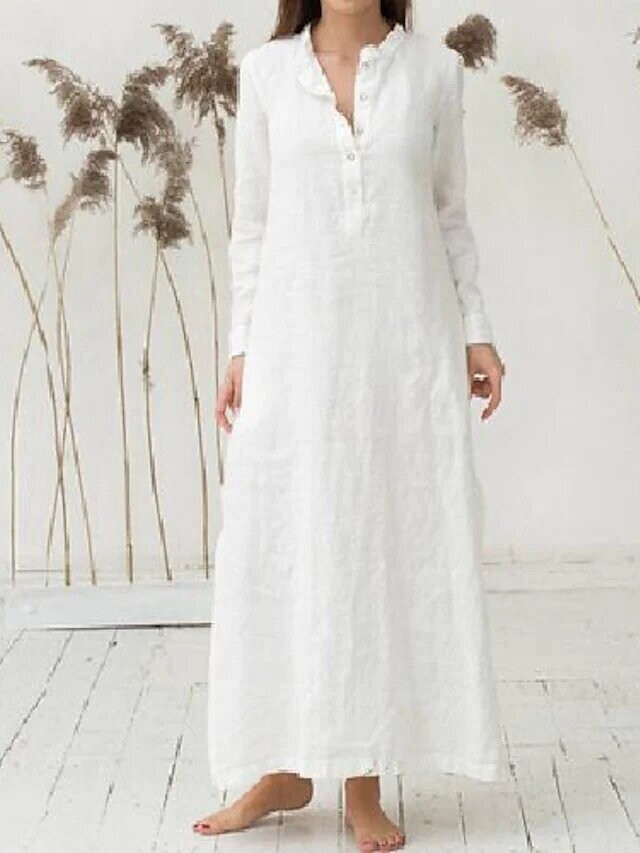 Women's Shirt Dress Maxi long Dress