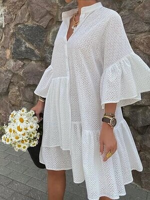 Women's White Dress Short Mini Dress