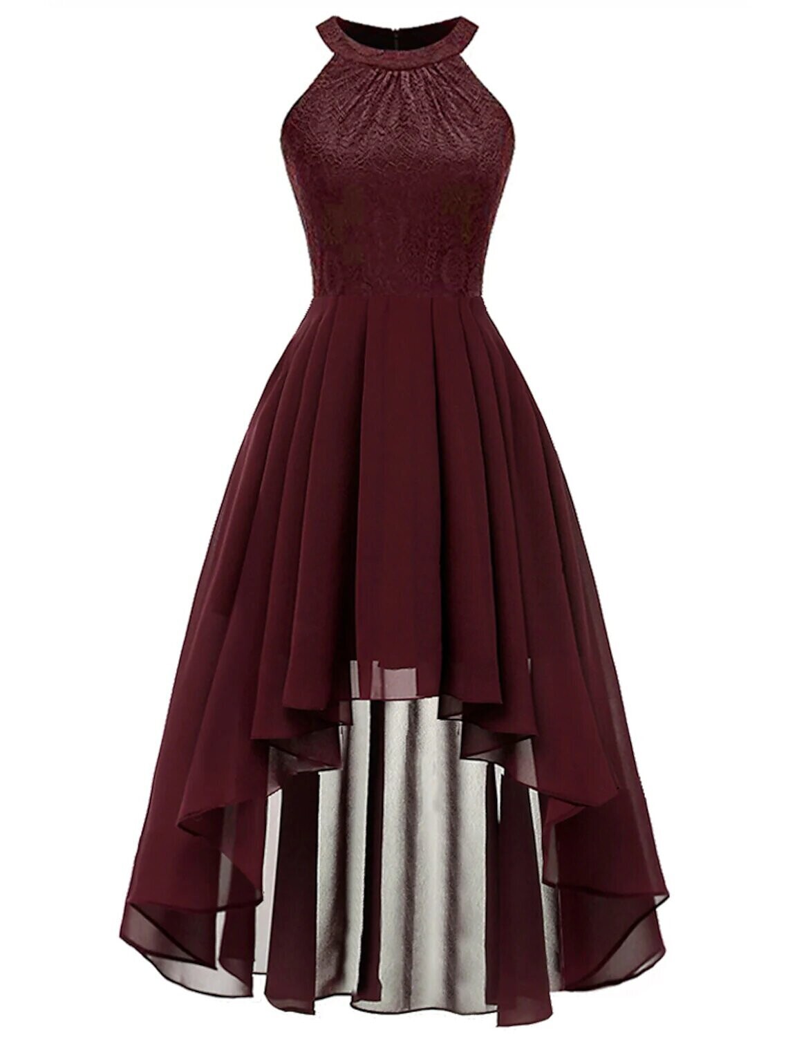 Women's Swing Dress Knee Length Dress, Color: Wine