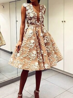 Women's A Line Dress Knee Length Dress