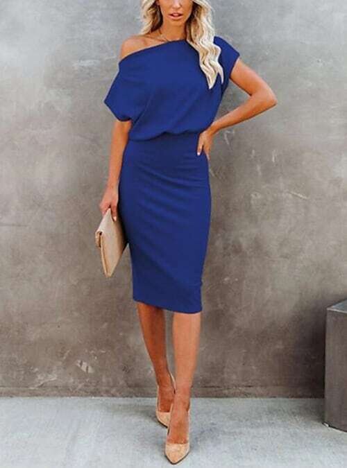 Women's Sheath Dress Knee Length Dress