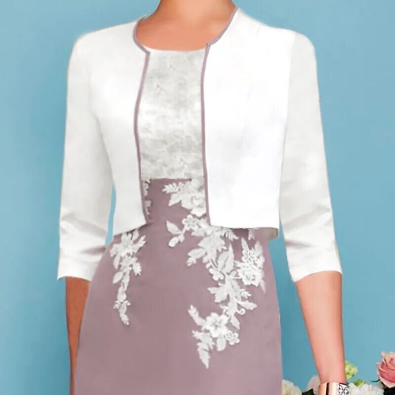 Women‘s A Line Dress Knee Length Dress, Color: Dusty Rose