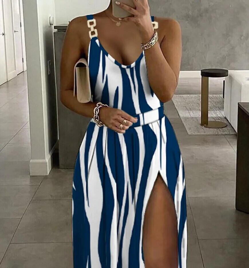 Women's Sheath Dress Maxi long Dress, Color: Blue