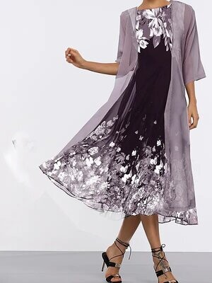 Women‘s A Line Dress Midi Dress