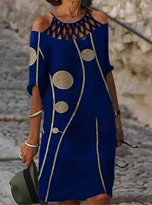 Women's A Line Dress Knee Length Dress