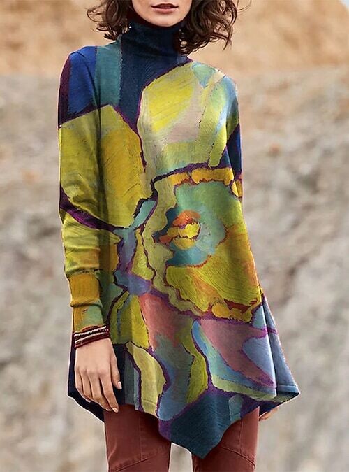 Women's T Shirt Dress Tee Dress Short Mini Dress, Color: Yellow