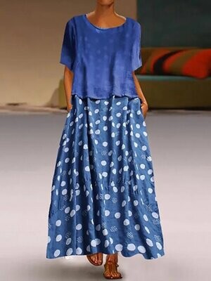 Women's Two Piece Dress Maxi long Dress