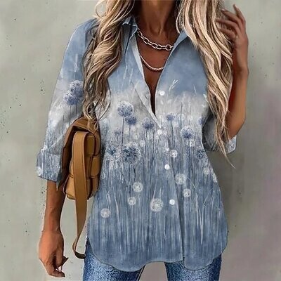 Women's Blouse Floral Dandelion Daily Holiday