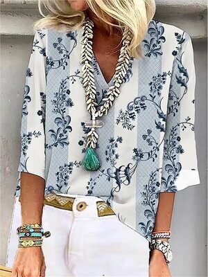 Women's Blouse Flower Casual Daily Holiday