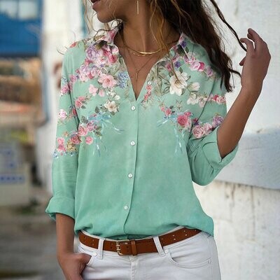Women's Blouse Floral Holiday Weekend Floral