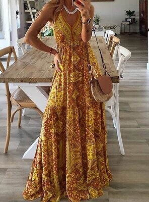 Women's Strap Dress Maxi long Dress