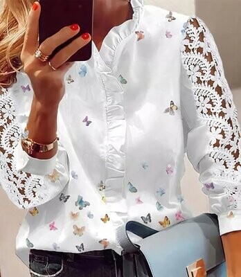 Women's Blouse Butterfly Casual Daily Holiday