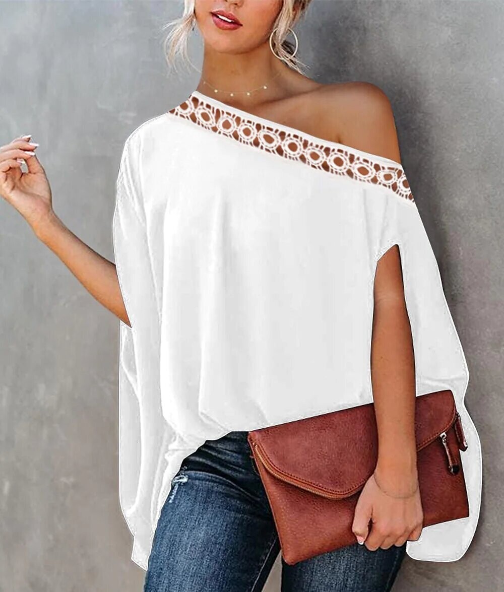 Women's Shirt Plain Daily Weekend, Color: White