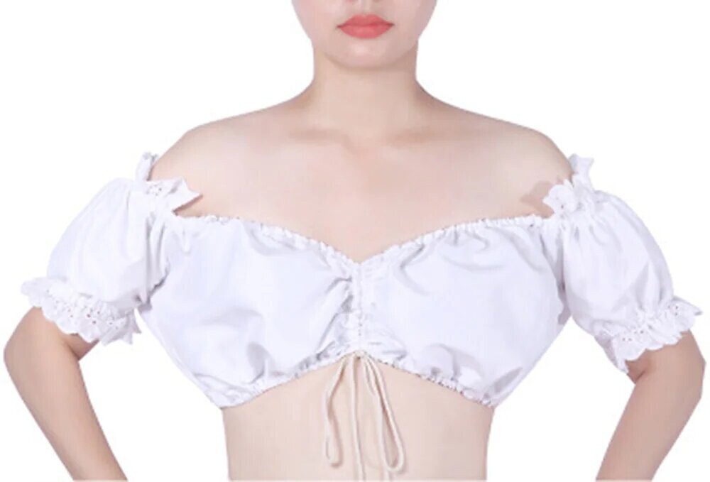 Women's Crop Top Plain Holiday, Color: White