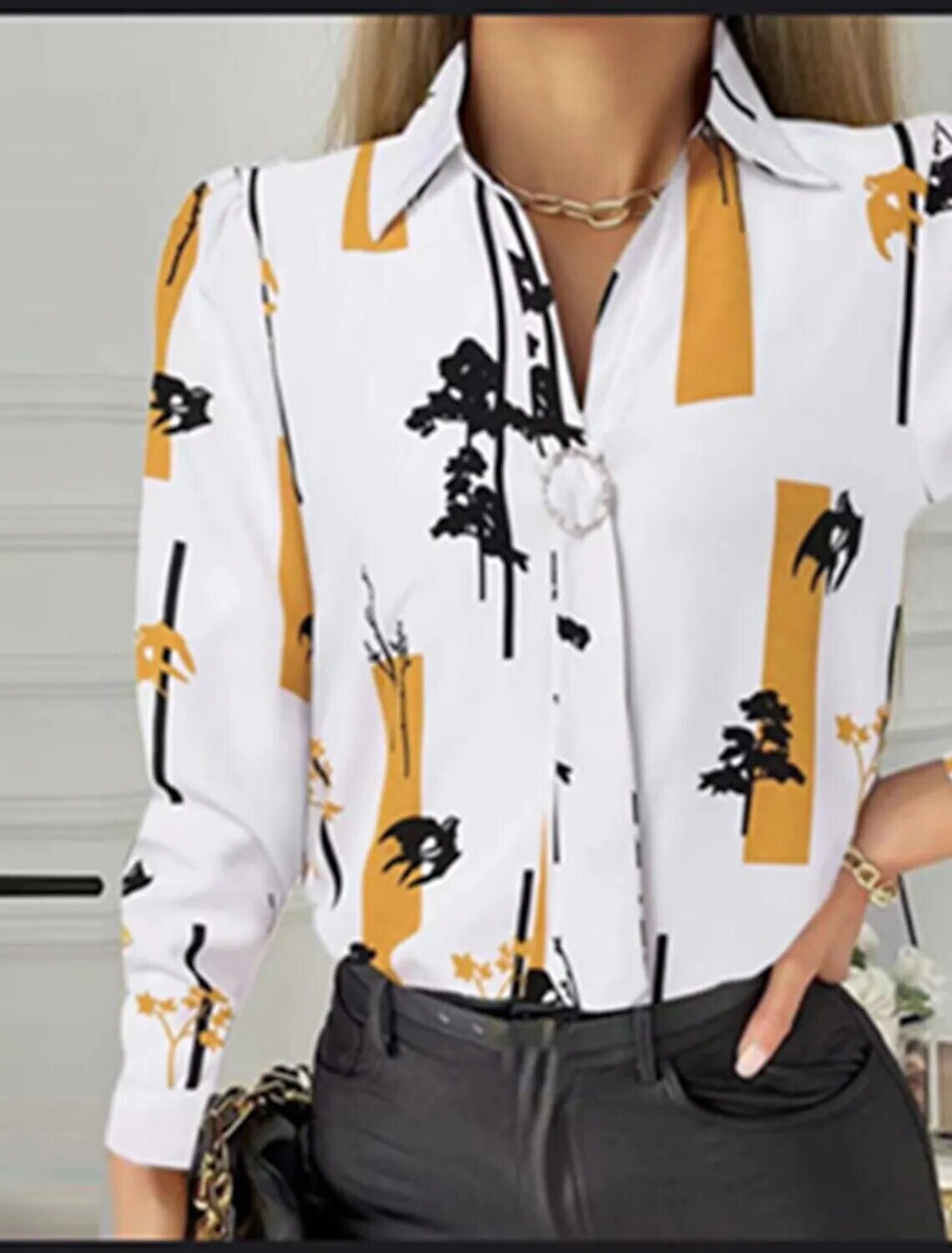Women's Blouse Graphic Patterned Daily Work, Color: White