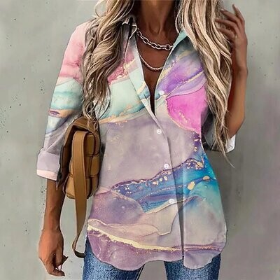 Women's Blouse Graphic Patterned Abstract Daily