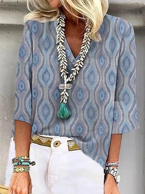 Women's Shirt Geometric Casual Daily