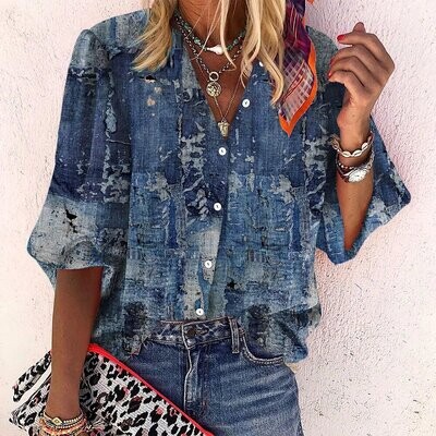 Women's Blouse Graphic Patterned Geometic