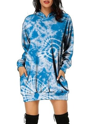 Women's Hoodie Dress Tie Dye