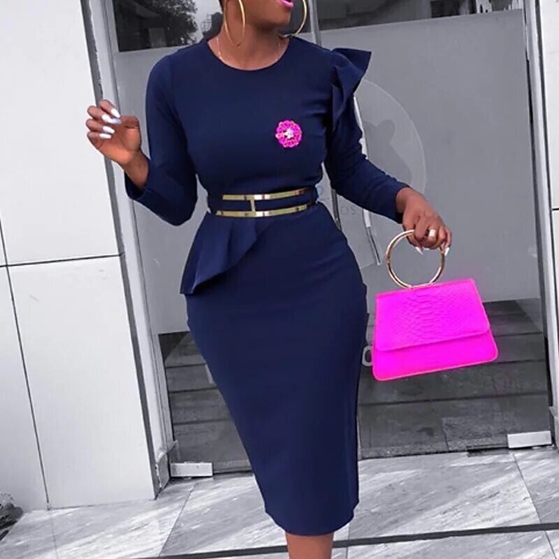 Women's Sheath Dress Knee Length Dress