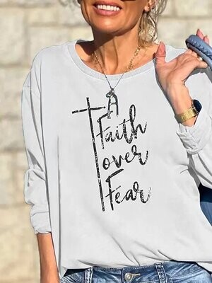 Women's Sweatshirt Pullover Text Print