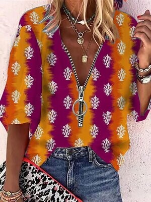 Women's Blouse Graphic Daily