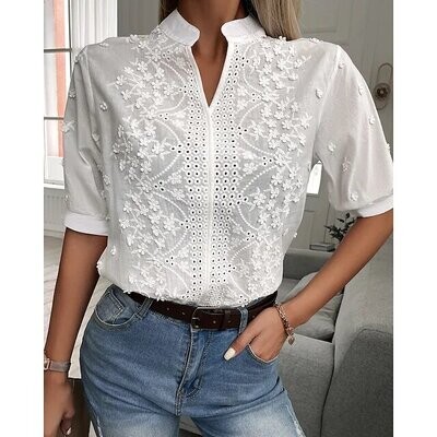 Women's Blouse Floral Plain Daily Weekend