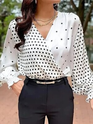Women's Blouse Polka Dot Casual