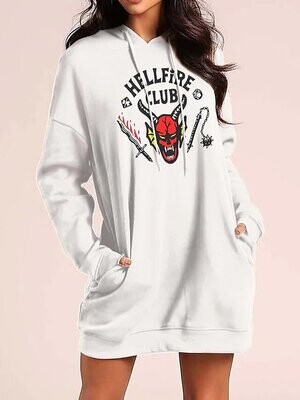 Women's Hoodie Dress Streetwear Long