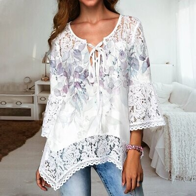 Women's Blouse Leaves Daily Weekend