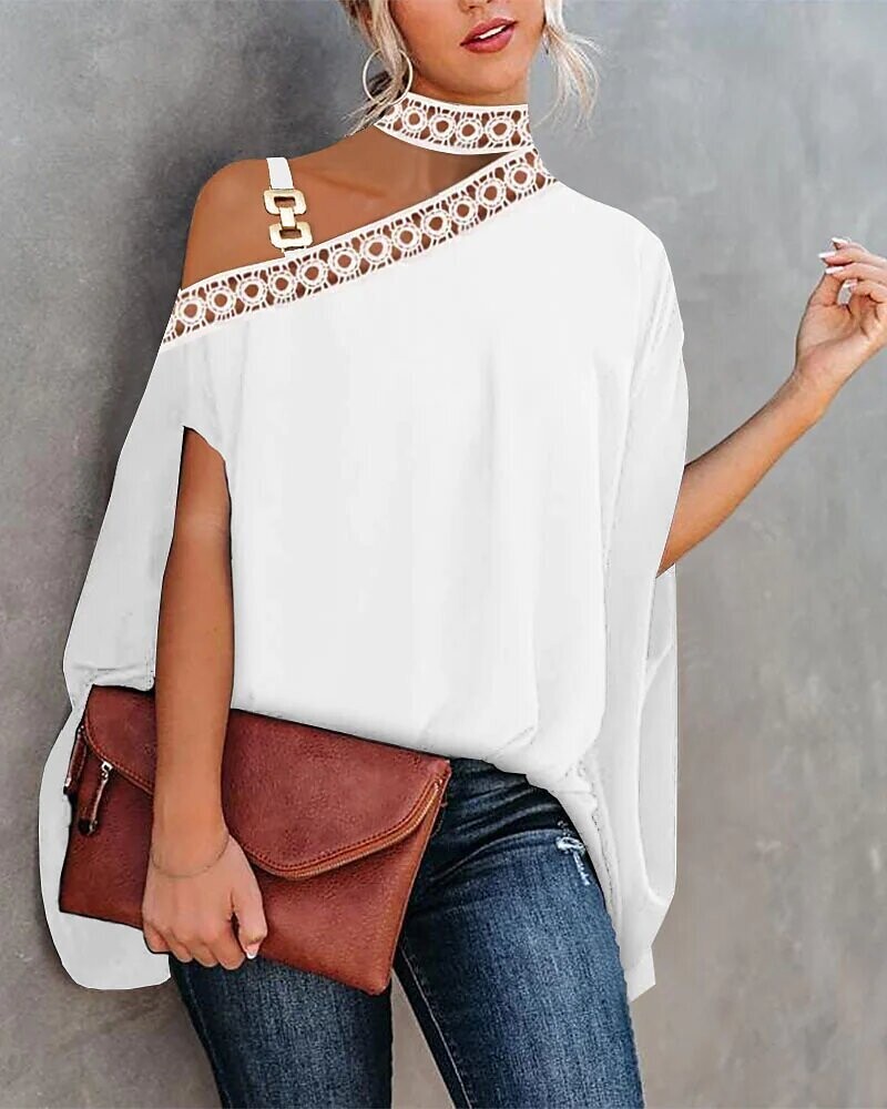 Women's Shirt Plain Daily Weekend, Color: White