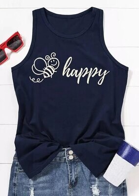 Women's Tank Top Bee Letter Daily Weekend