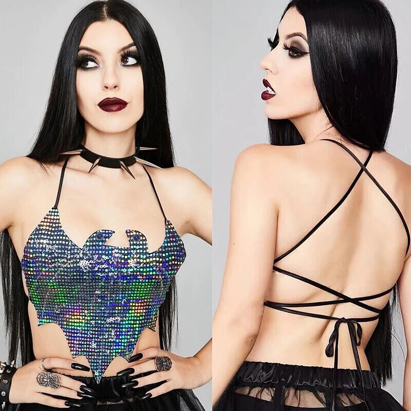 Women's Halter Crisscross Tank Plain, Color: Black