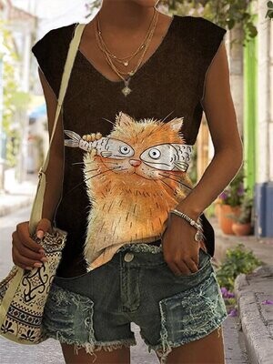 Women's Tank Top Cat Fish Daily