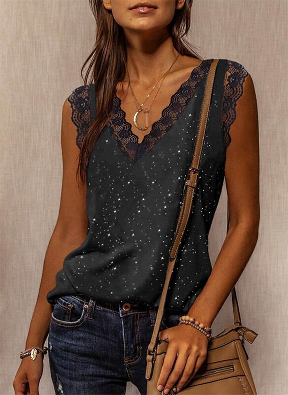 Women's Tank Top Plain Daily, Color: Black