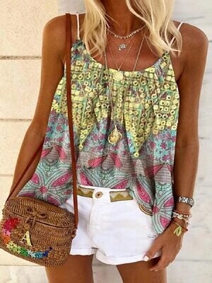 Women's Camisole Floral Leaf