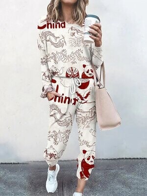 Women's Active Streetwear Graphic Sports