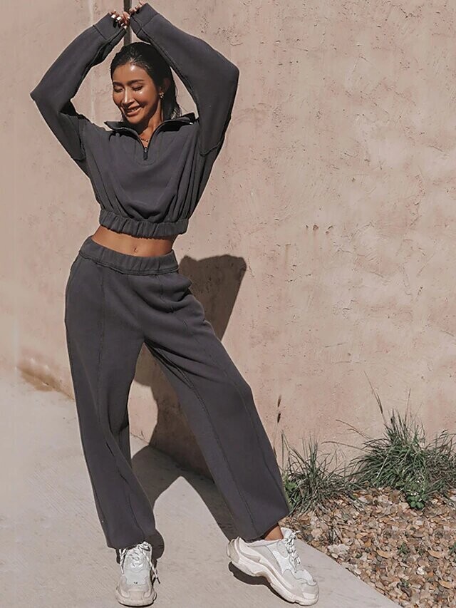 Women's Active Basic Plain Sports, Color: Gray