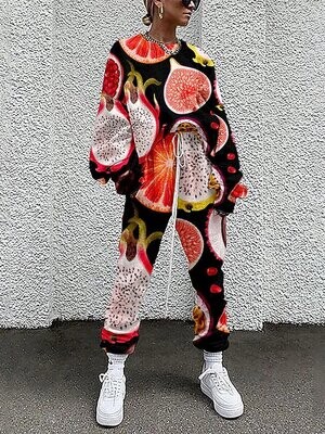 Women's Active Streetwear Reindeer Fruit