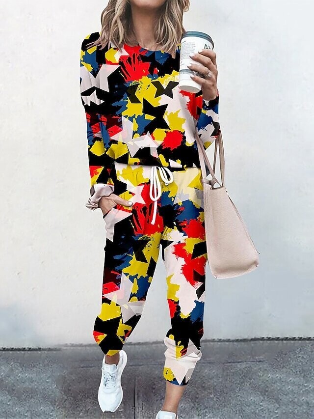 Women's Active Streetwear Floral, Color: Yellow