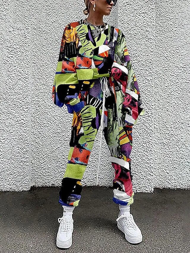 Women's Active Streetwear Graphic, Color: Green